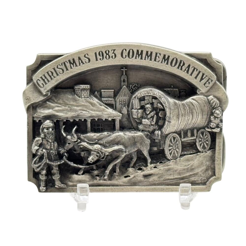 Bergamot Brass Works Christmas 1983 Commemorative Limited Edition Belt Buckle
